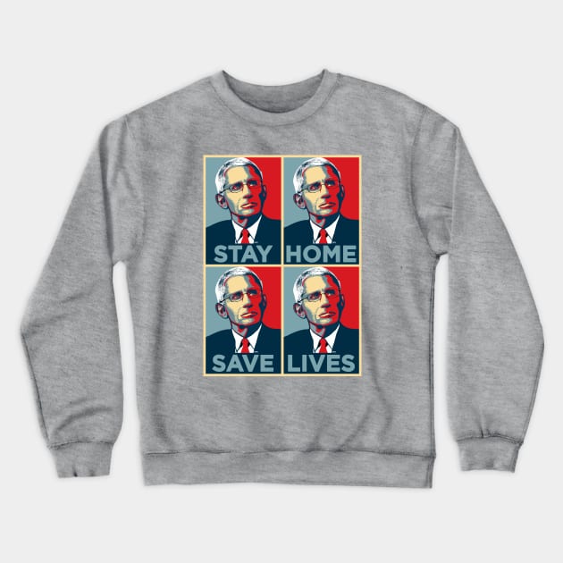 Fauci Hope Parody Crewneck Sweatshirt by politicart